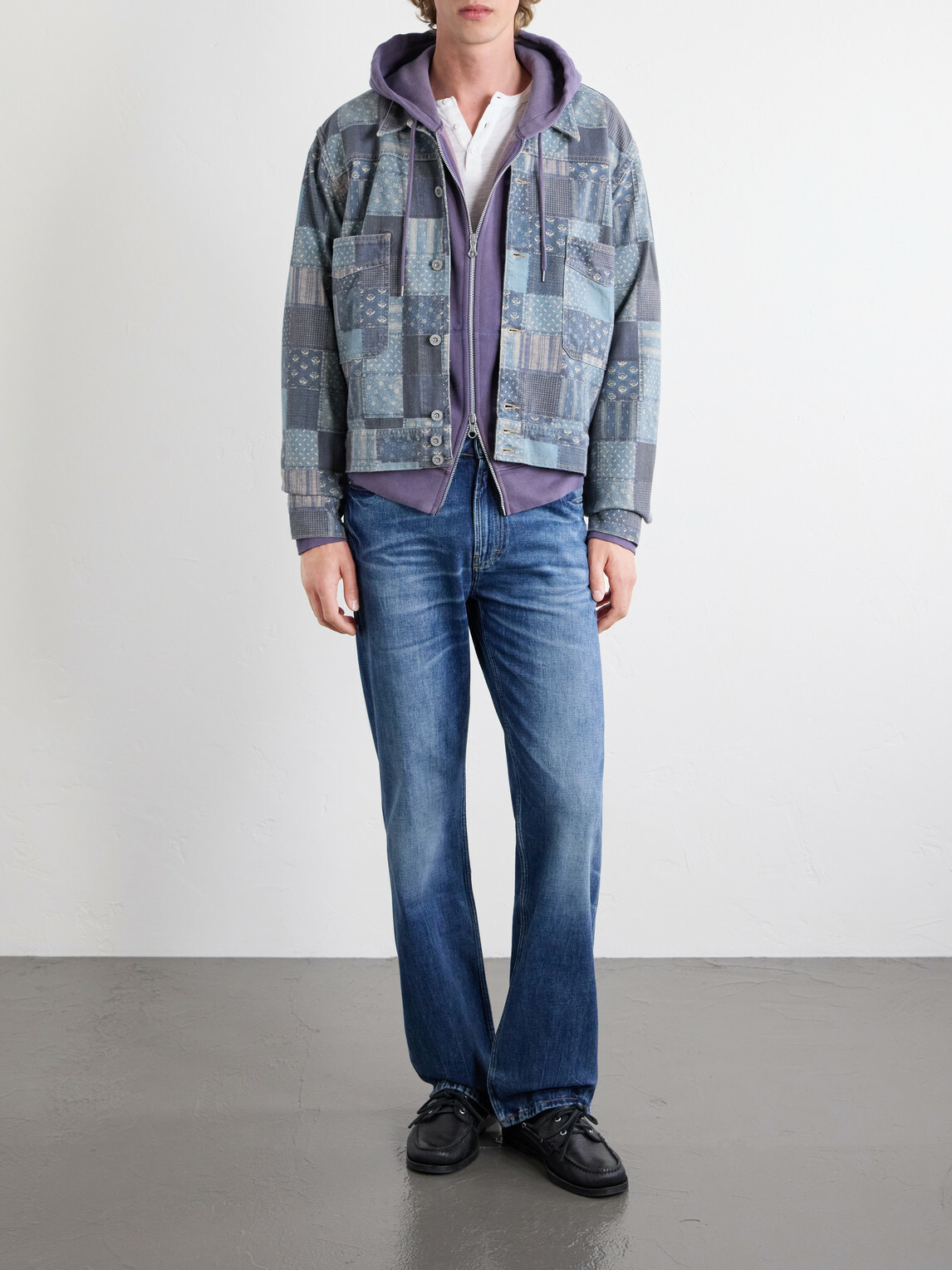 RRL - Patchwork Cotton Jacket - Blue