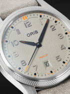 Oris - ProPilot Date Automatic 41mm Stainless Steel and Leather Watch, Ref. No.01 733 7805 4163-07 6 20 15LC