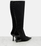 Gucci Savoy Horsebit GG canvas knee-high boots