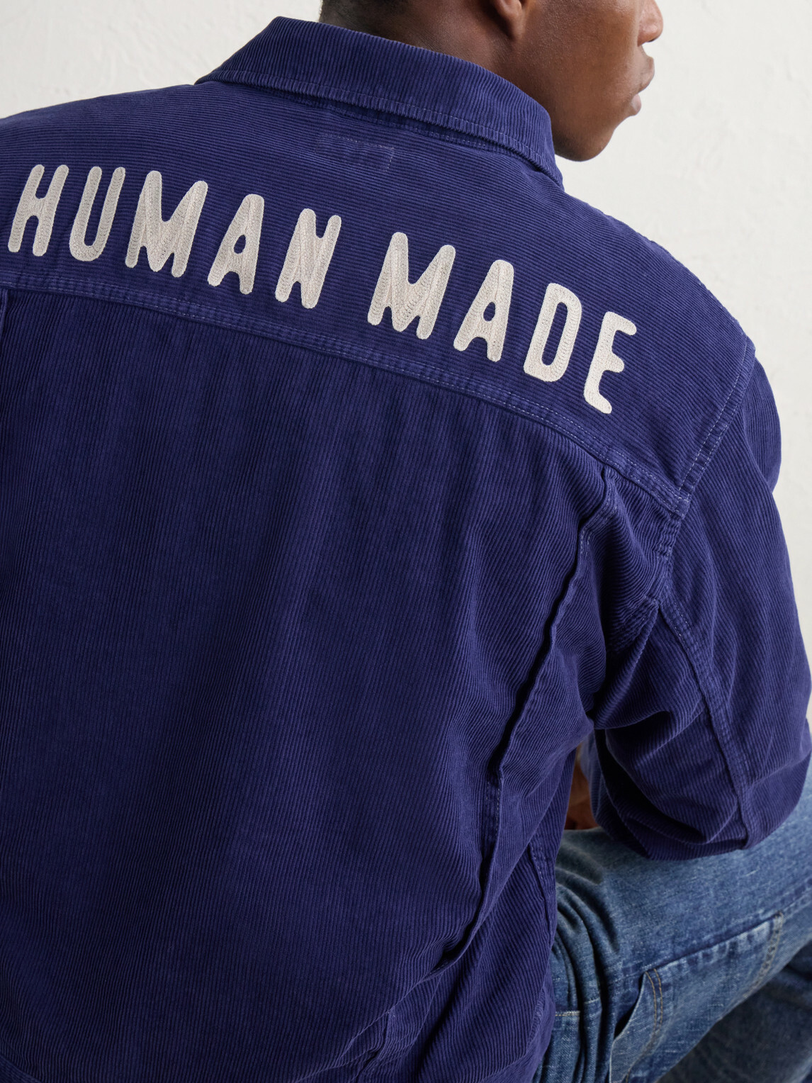 Human Made - Logo-Embroidered Cotton-Corduroy Jacket - Blue