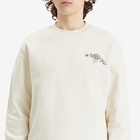 A.P.C. Men's Tyler Floral Logo Crew Sweatshirt in Ecru