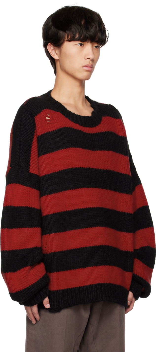 mastermind WORLD Black & Red Striped Sweater MASTERMIND WORLD