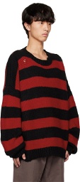 mastermind WORLD Black & Red Striped Sweater