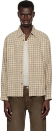John Elliott Beige Cloak Button Up Shirt