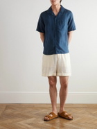 Onia - Air Convertible-Collar Linen and Lyocell-Blend Shirt - Blue