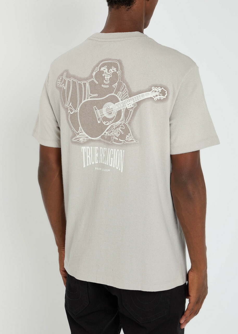 True Religion Vintage Puff Buddha Cotton T-shirt Grey