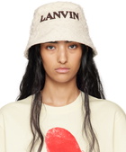 Lanvin Off-White Herringbone Motif Lanvin Bucket Hat