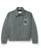 Norse Projects - Logo-Appliquéd Padded Wool-Blend Varsity Jacket - Gray