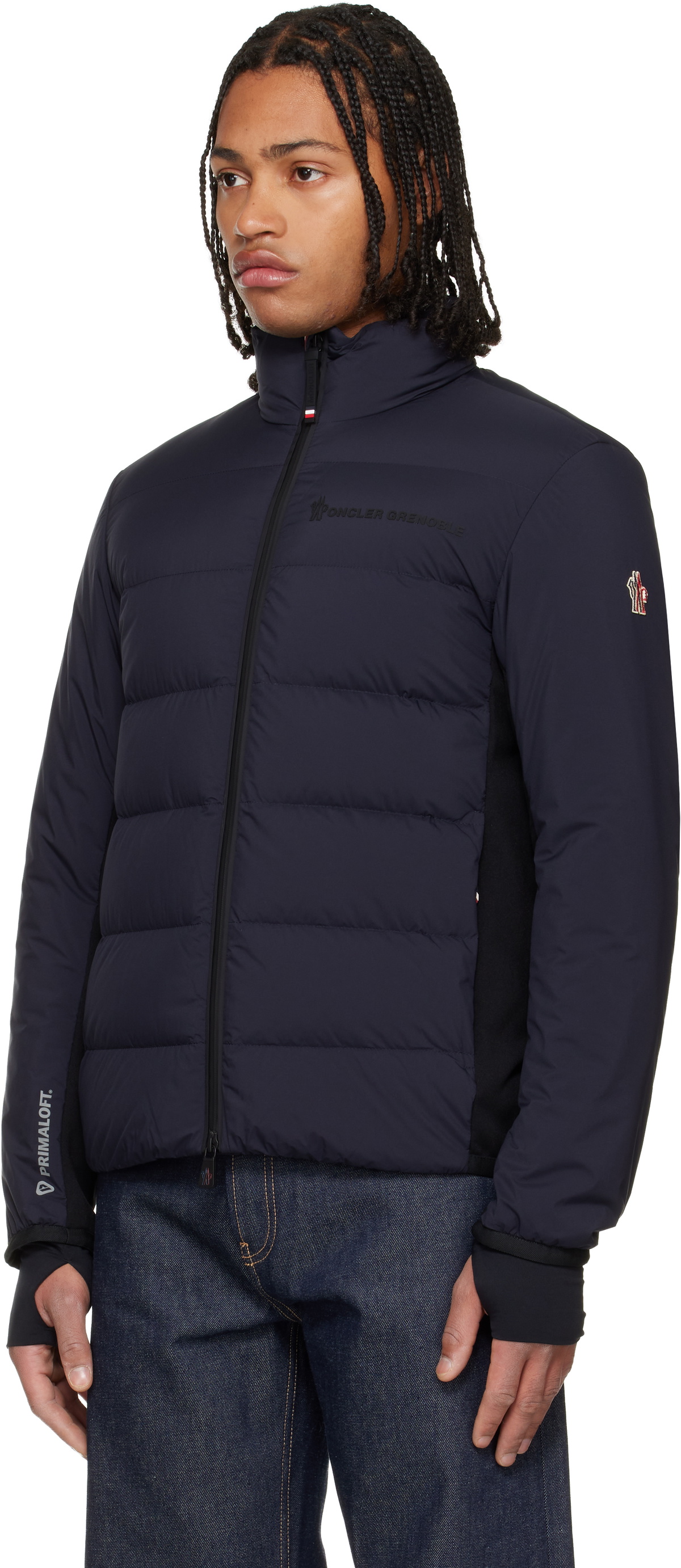 Moncler Grenoble Navy Araripe Mid-Layer Down Jacket