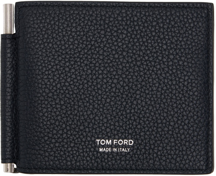 Photo: TOM FORD Navy T Line Money Clip Wallet