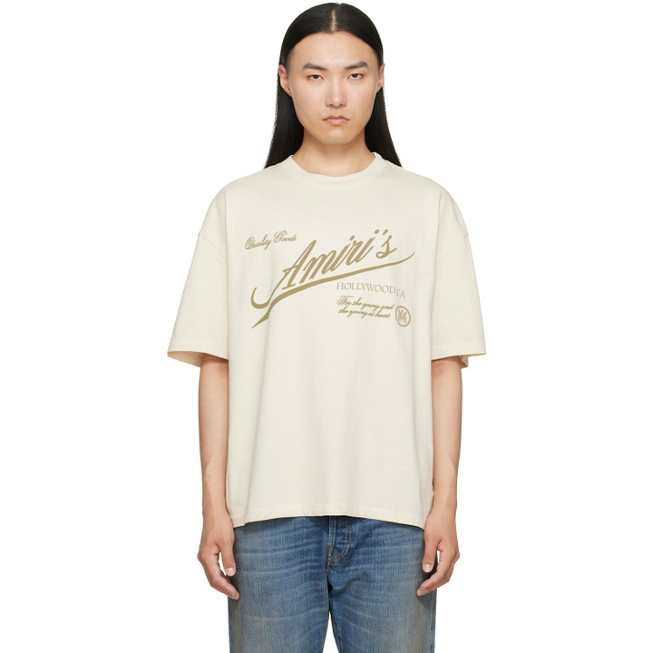 Photo: AMIRI Off-White 'Amiri Quality Goods' Oversized T-shirt