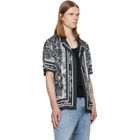 BALMAIN Gray Printed Foulard Pyjama Shirt