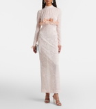 Alessandra Rich Bow-detail lace gown