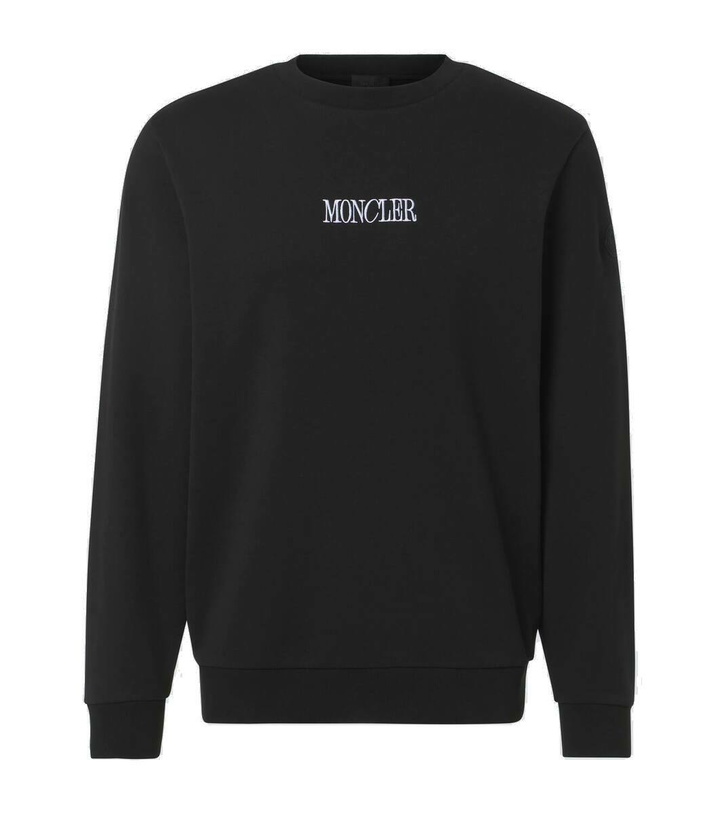 Moncler - Logo-Flocked Cotton-Jersey Zip-Up Sweatshirt - White Moncler