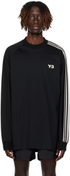 Y-3 Black & White 3-Stripes Long Sleeve T-Shirt