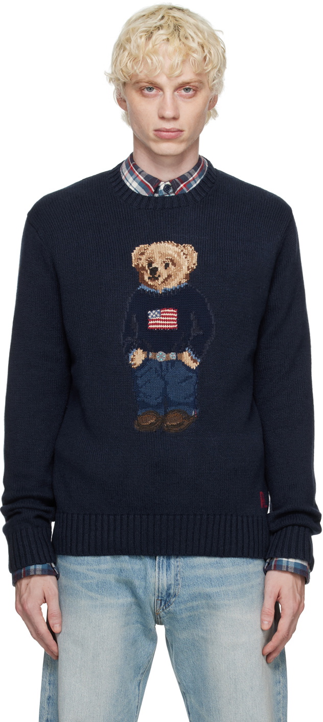 Polo Ralph Lauren Navy Polo Bear Sweater Polo Ralph Lauren