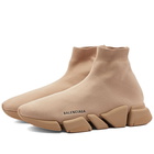 Balenciaga Men's Speed 2.0 Graffiti Runner Sneakers in Beige