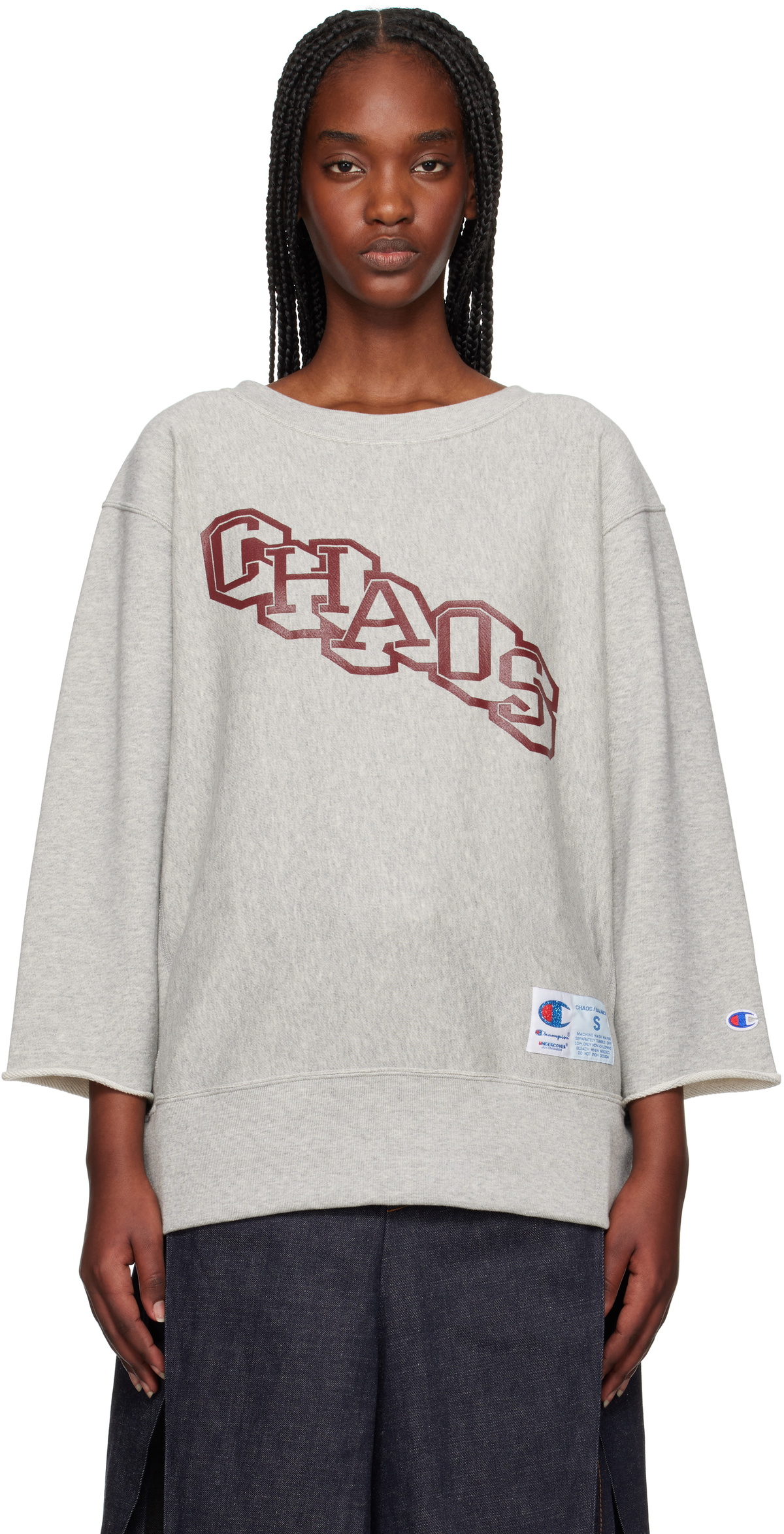 UNDERCOVER Gray Champion Edition Chaos Sweatshirt