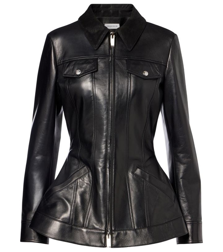 Photo: McQueen Peplum leather jacket