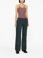 Sinead O'Dwyer Blue Cotton Drill Straight-Leg Trousers