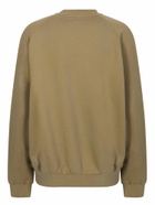 Sunnei Logo Crewneck Sweatshirt In Beige