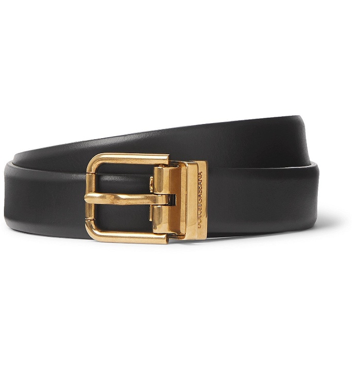 Photo: Dolce & Gabbana - 3cm Leather Belt - Black
