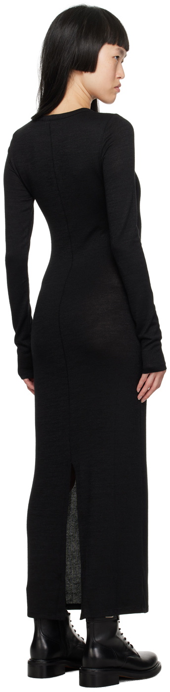 rag & bone Black Crewneck Maxi Dress