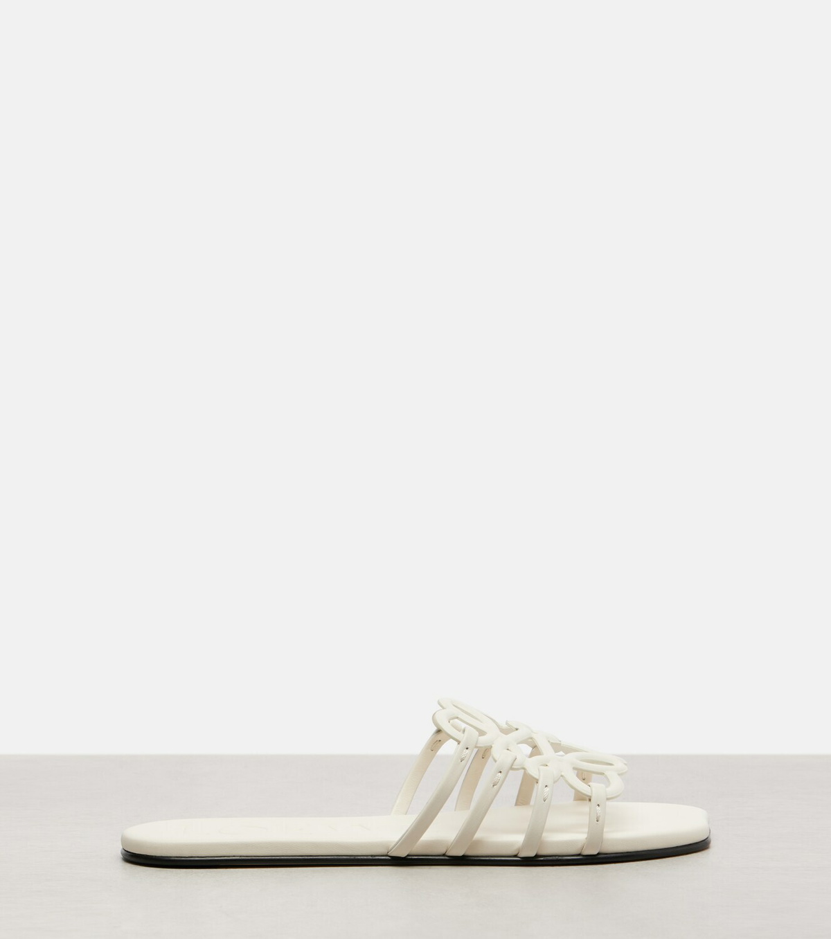 Loewe Petal Anagram leather slides