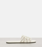 Loewe Petal Anagram leather slides
