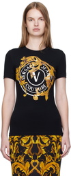 Versace Jeans Couture Black Printed T-shirt