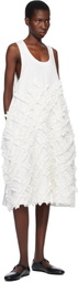 Black Comme des Garçons White Polyester Twill Midi Dress