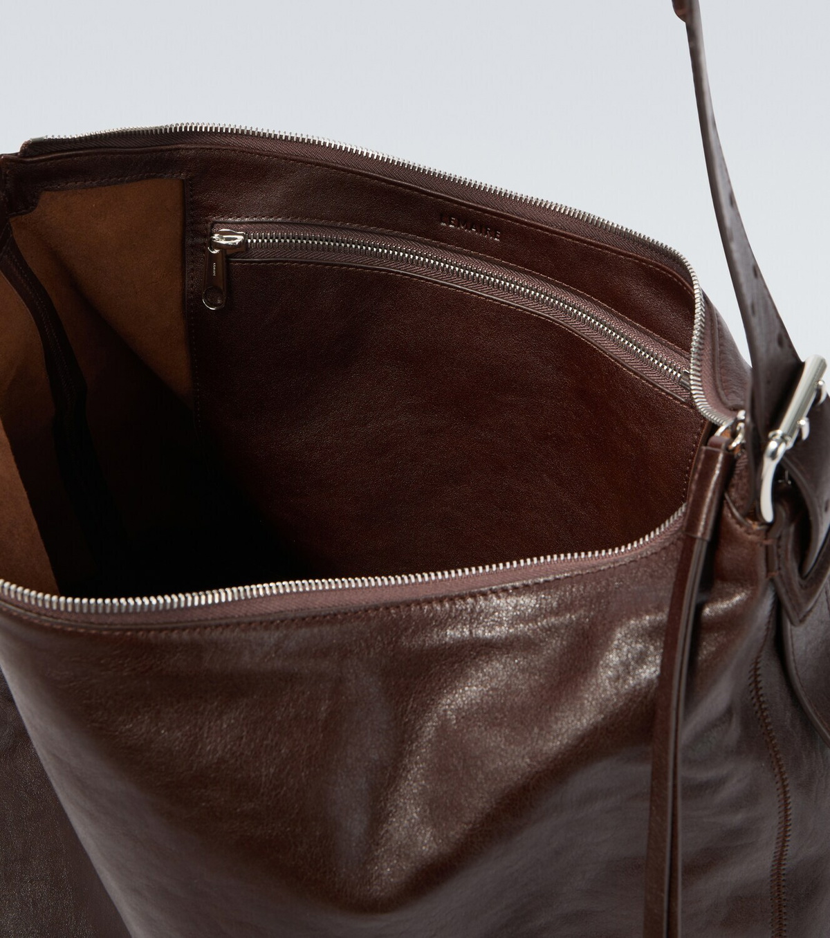 Lemaire Belted leather shoulder bag