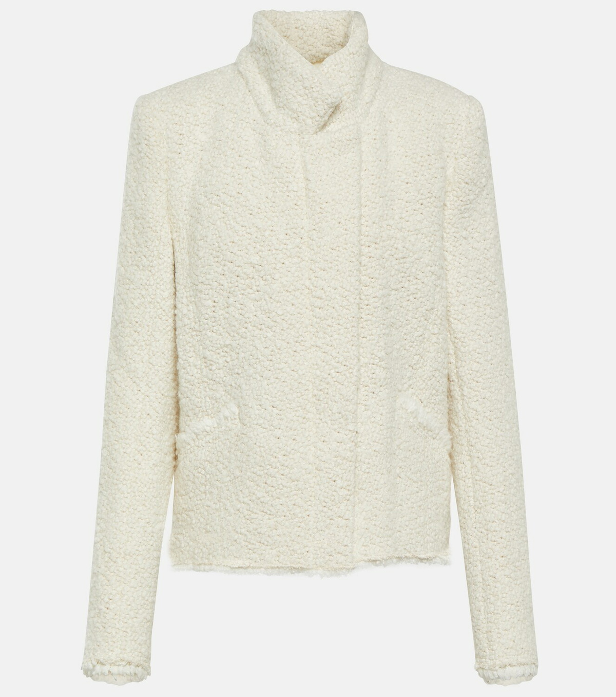 Veste Tweed Isabel Marant Rose Avec Garniture Cuir Noir - Taille XS/34 - Neuf