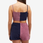 Howlin by Morrison Women's Howlin' Spooky-Doo Mixed Towelling Crop Top in Navy