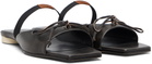 MM6 Maison Margiela Brown Bow-Detailed Leather Slingback Sandals
