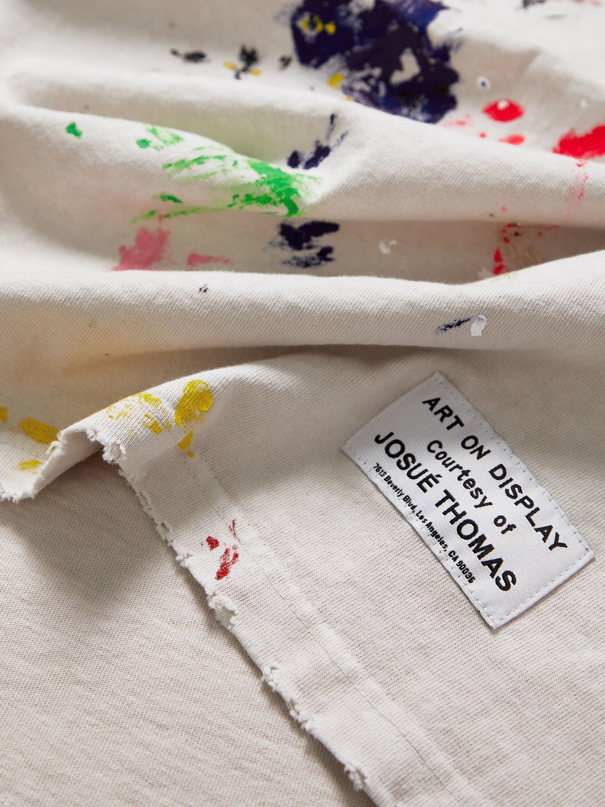 Gallery Dept. - Rag Appliquéd Distressed Paint-Splattered Cotton-Jersey ...