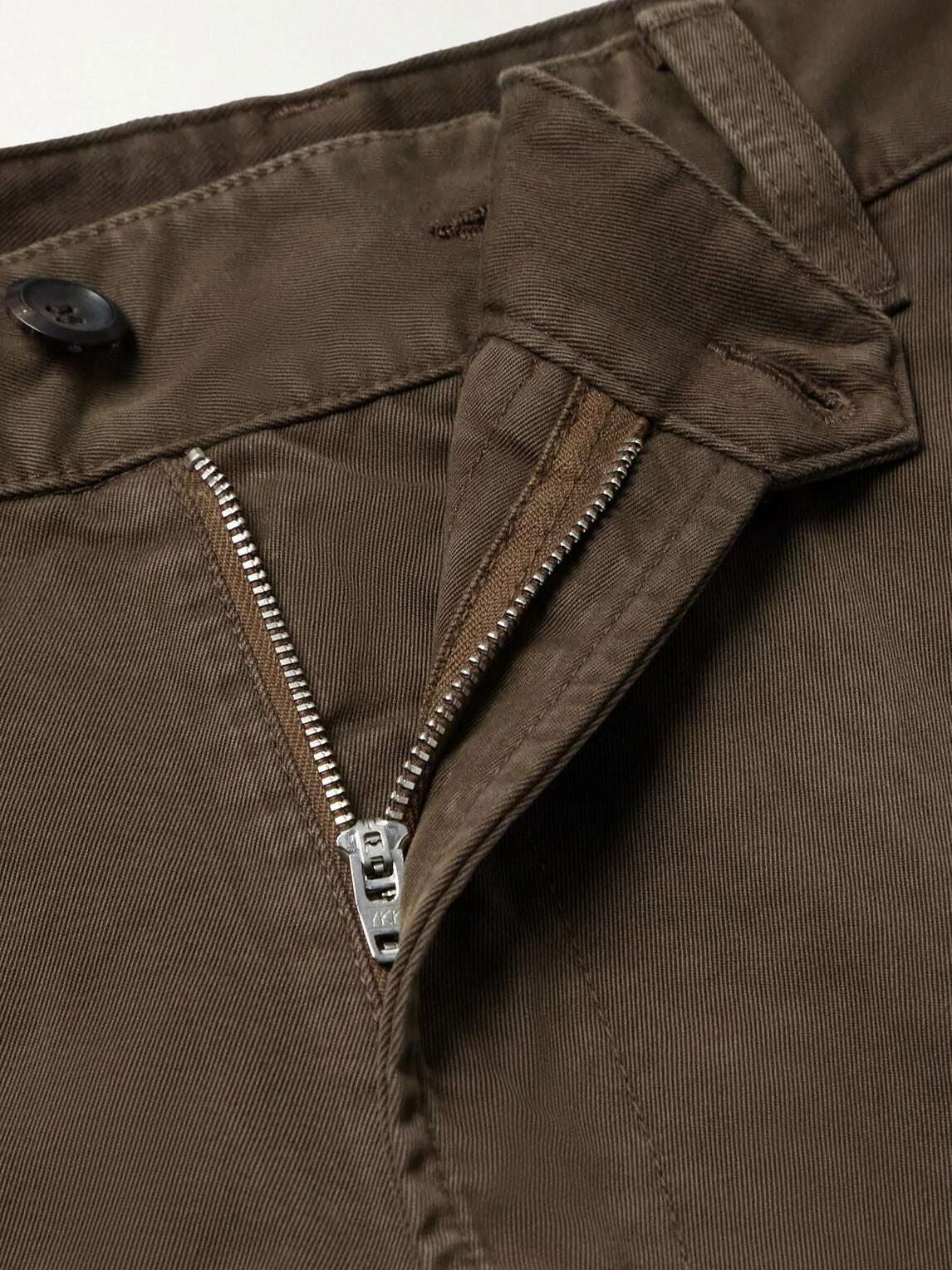 Drake's - Straight-Leg Peached Cotton-Twill Trousers - Brown