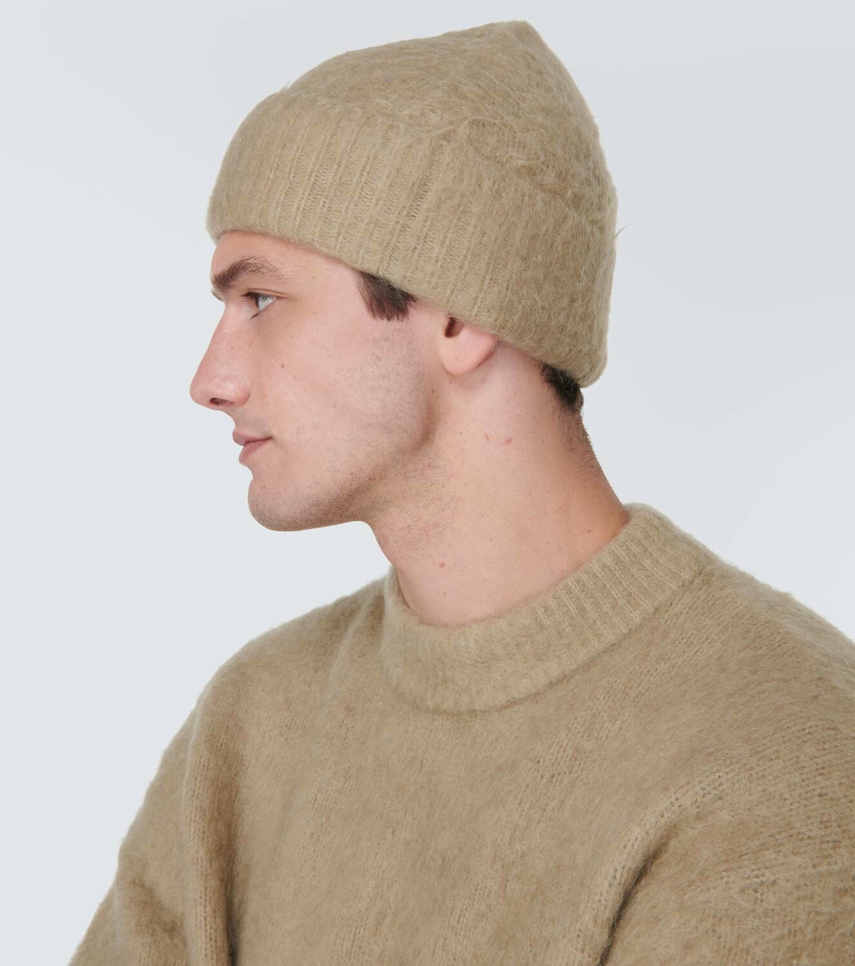 Acne Studios Ribbed-knit wool and mohair-blend beanie Acne