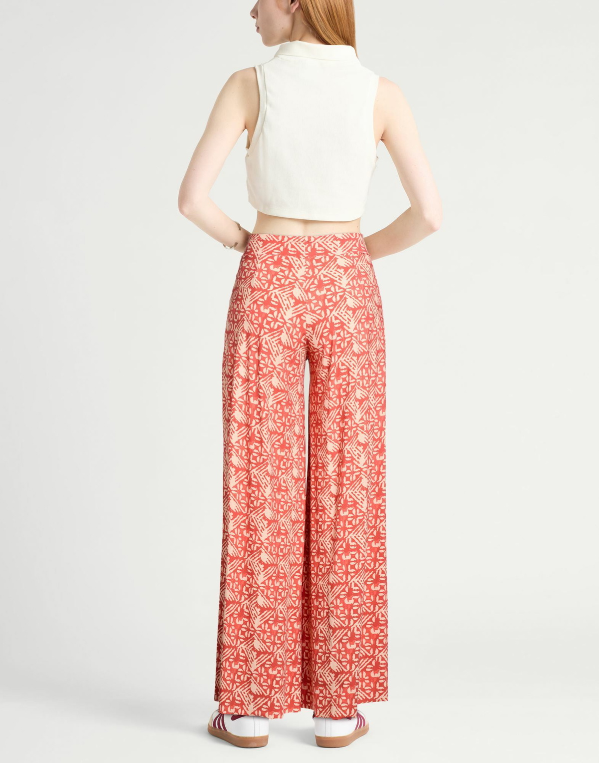 Chiara Boni La Petite Robe Womens Pants in Tomato red