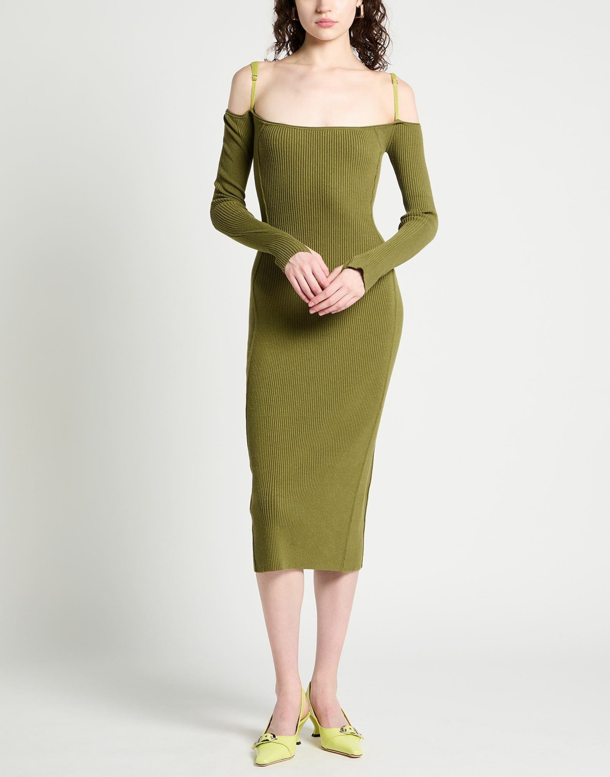Jacquemus Womens Midi dress Military in Green