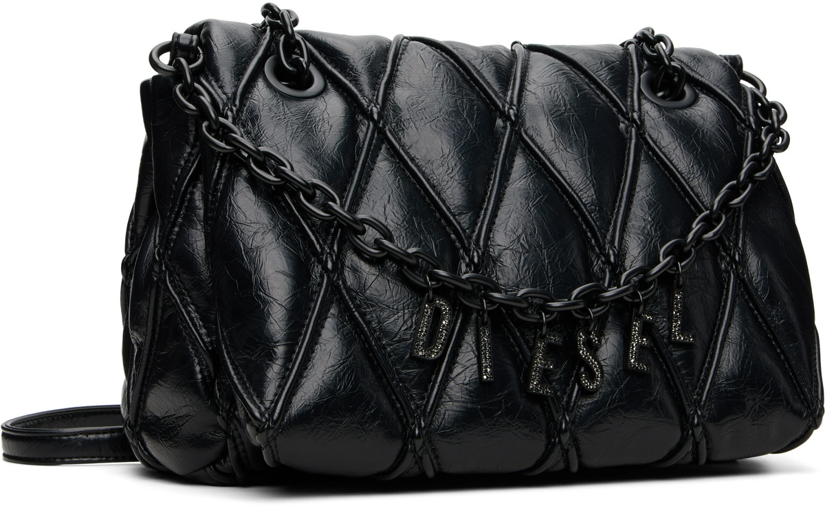 Diesel Black Charm-D Shoulder Bag