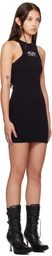 VETEMENTS Black Oval Logo Tanktop Minidress