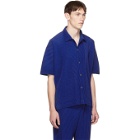 Homme Plisse Issey Miyake Blue Pleat Polo