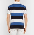 Hugo Boss - Striped Cotton-Jersey Polo Shirt - Men - Blue