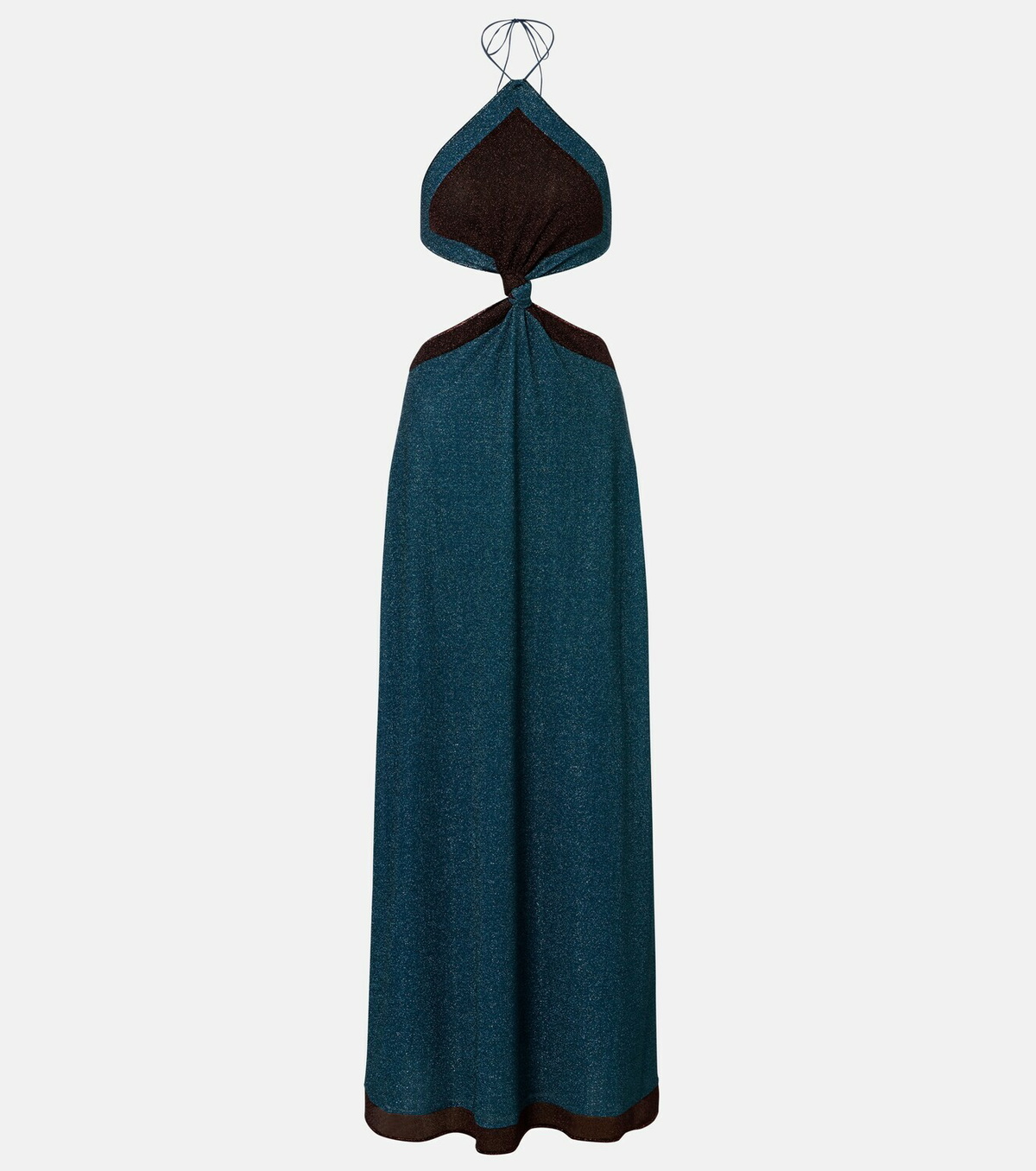 Oséree Lumière cutout halterneck maxi dress