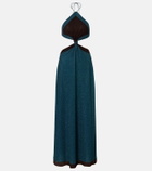 Oséree Lumière cutout halterneck maxi dress