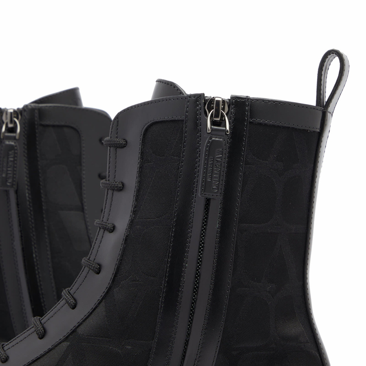 Valentino Men's Combat Boot in Black