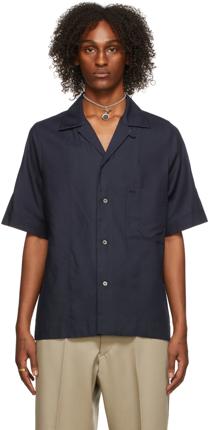 Maison Margiela Navy Short Sleeve Shirt