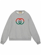 GUCCI - Logo Cotton Crewneck Sweatshirt