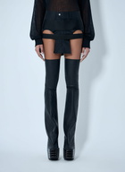 Rick Owens Layered Thigh-High Boot Ensemble